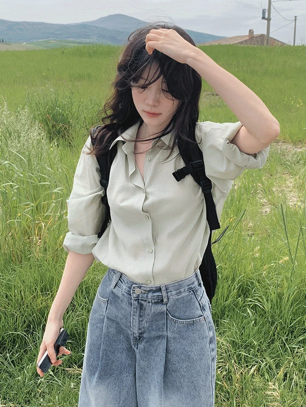 #SLOWMADE. 베어리 썸머무드 쉬머셔츠 - 5 color