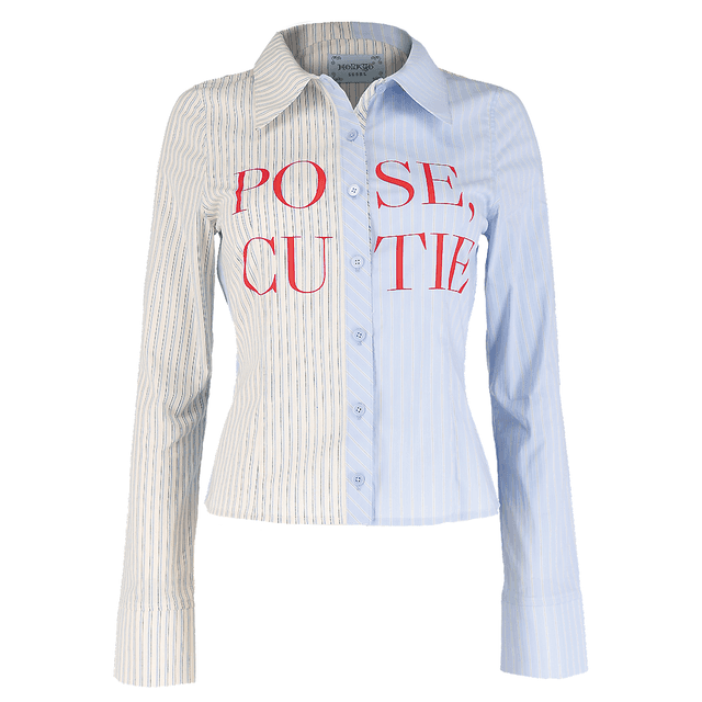 Pose Cutie Pocket Stripe Shirt