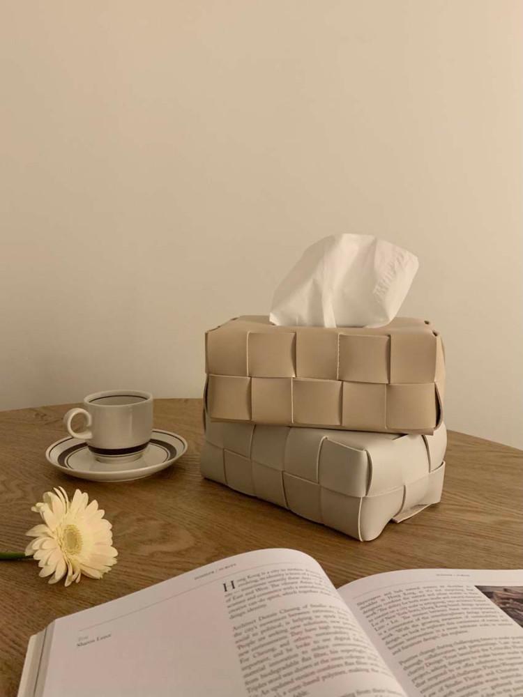 심플 인조가죽 티슈 케이스 티슈 커버 2colors