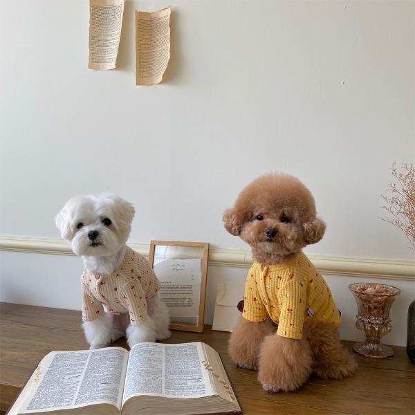 봉쥬르뚜뚜 꽃체리 와플 가디건 (2컬러)