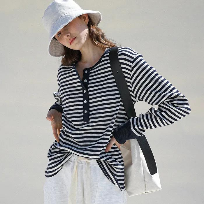 [40th 리오더] Hannah tee_navy stripe