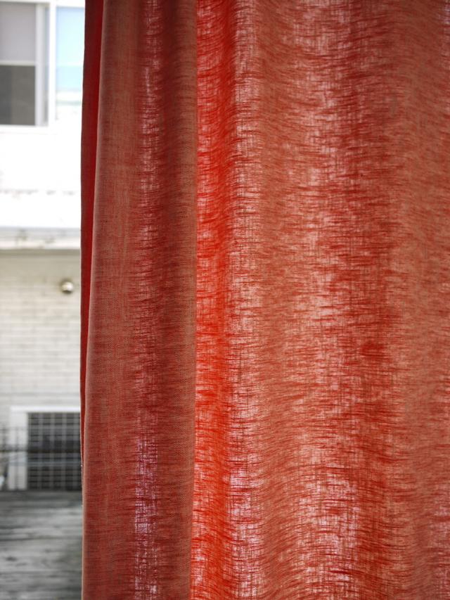linen herringbone curtain camellia