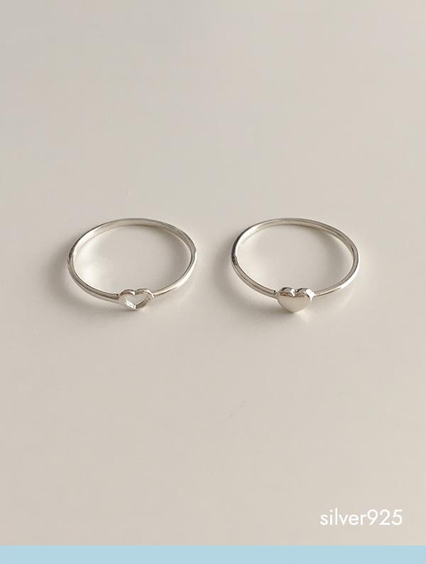 petite heart ring (silver925)