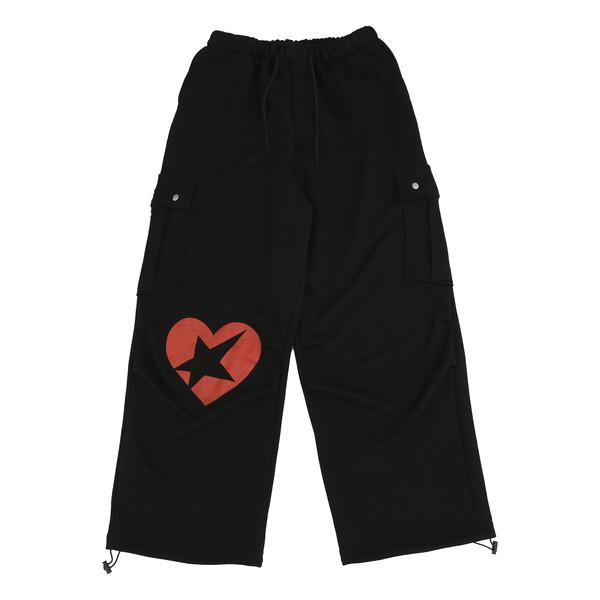 Heart logo sweat pants ( BLACK )
