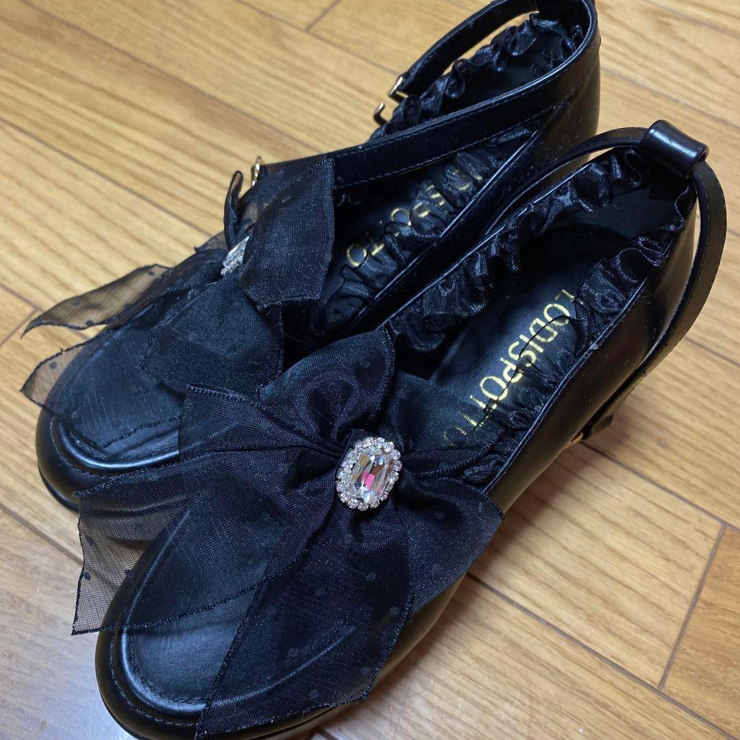 ロディスポット　リボン厚底ローファー　新品