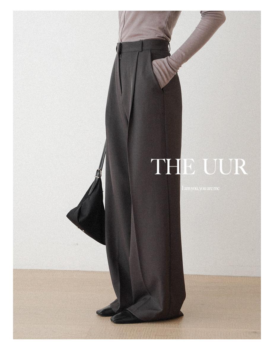 [5일소요] [long/short] uur essential cigarette slacks [charcoal]