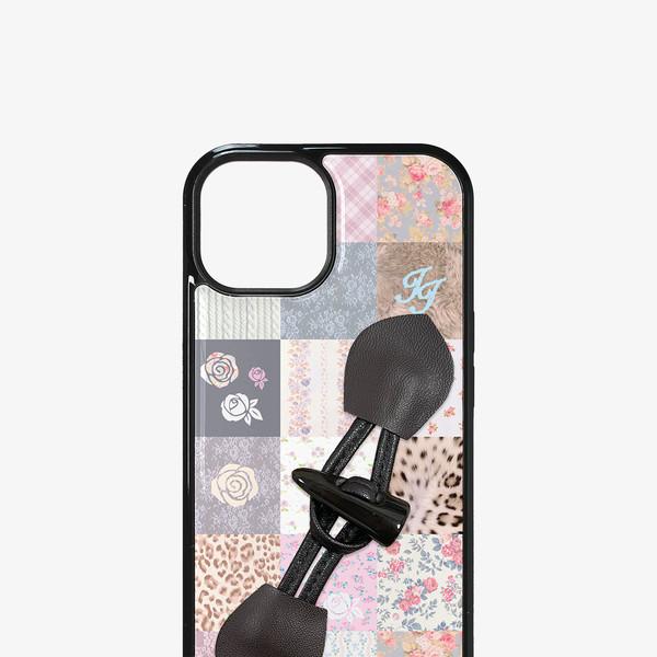 [1/8 출고] Pink Floral Patchwork Toggle Case