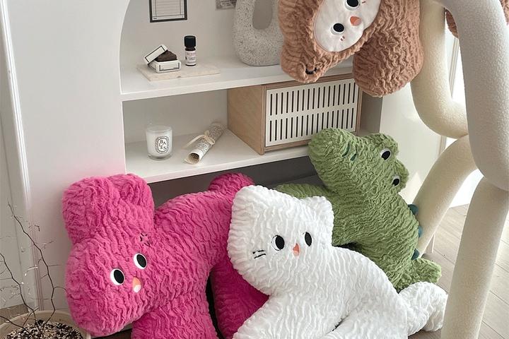 피키 동물 쿠션 인형 4type 애착 인형 쿠션 자취 인테리어 집들이 선물