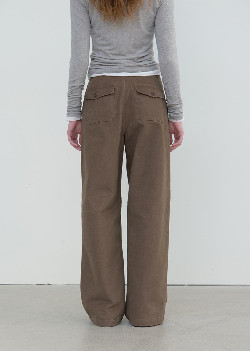 [3차/예약배송] Brown straight denim