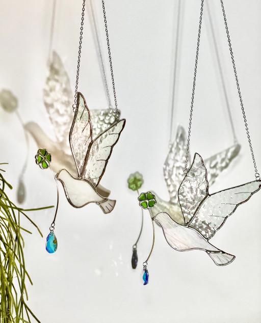 스테인드글라스 럭키버드 썬캐쳐