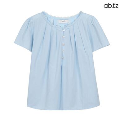 [ab.f.z] 자개 단추 퍼프 소매 블라우스 (AFZ2MB48A)