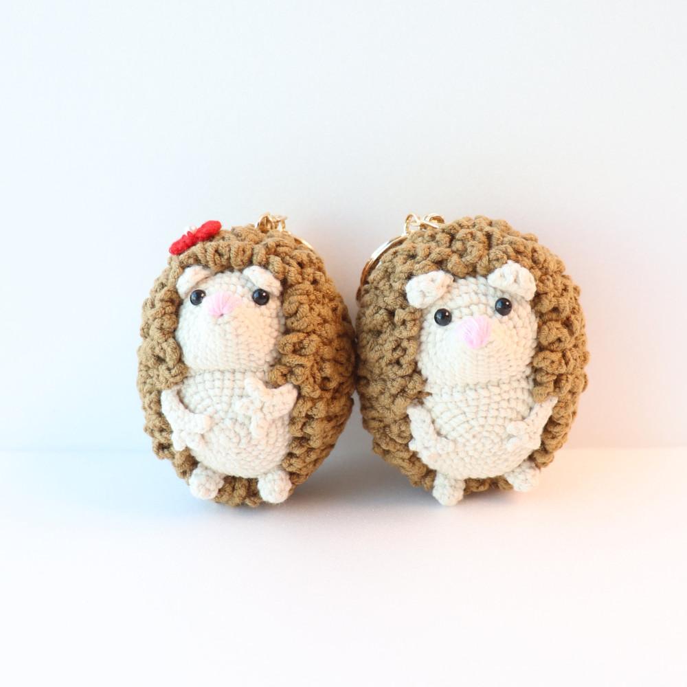 고슴도치 키링 가방키링 인형키링 손뜨개인형 코바늘인형 커플키링