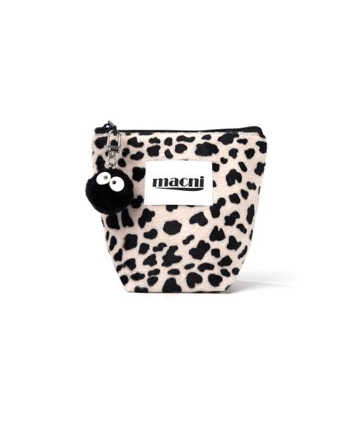 LEOPARD STANDY POUCH BEIGE