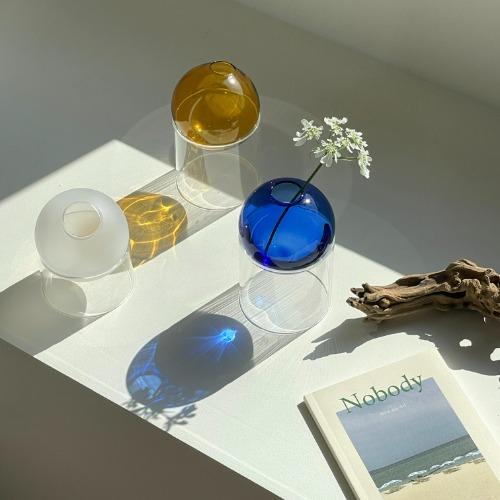 에그 유리 꽃병