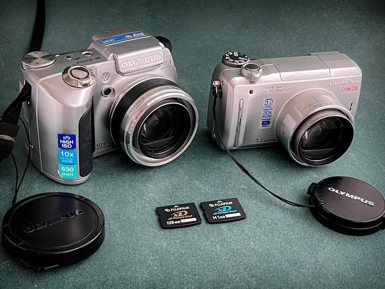 Y2K 묶음 빈티지 디지털 카메라 OLYMPUS CAMEDIA SP510 UZ 울트라 줌 OLYMPUS CAMEDIA C760UZ XD 카드 XD 카드 리더기 상품