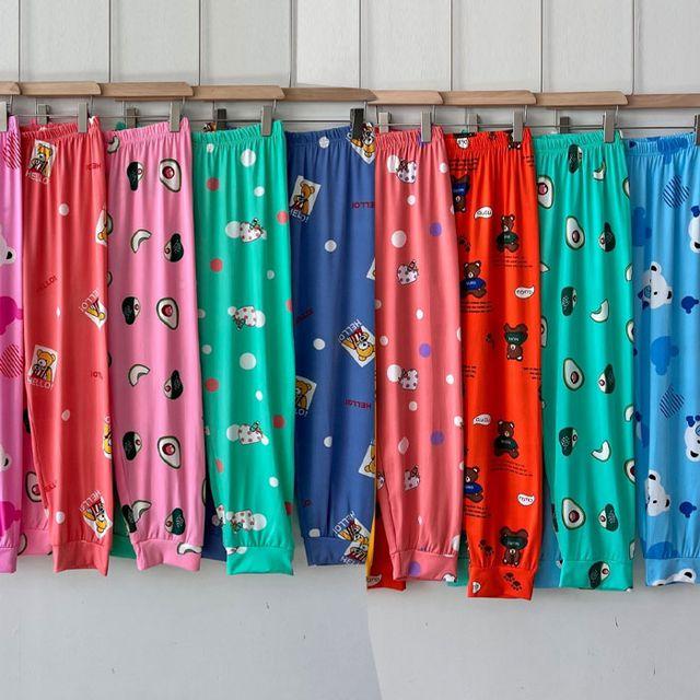 800697 여자 피치 바지 가을 겨울 스판 시보리 조거 파자마 잠옷바지