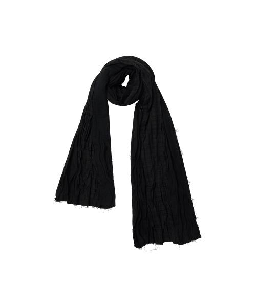 Wrinkle Check Mix Muffler_[Black]