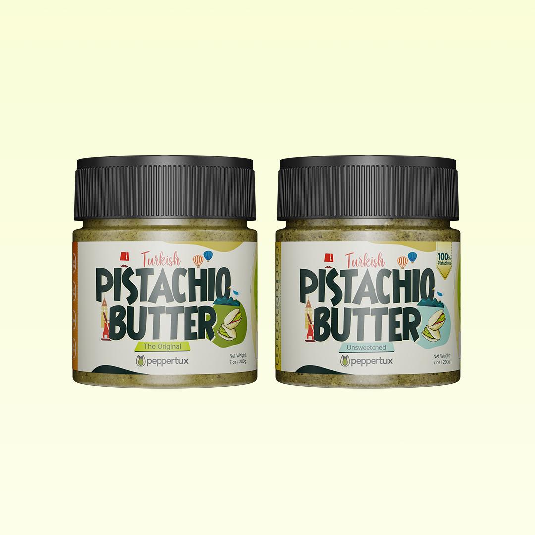 💗썸머썸머 시크릿 특가💚 페퍼툭스 피스타치오 버터 오리지널 1개+언스윗 1개, 오리지널 1병+언스윗 1병