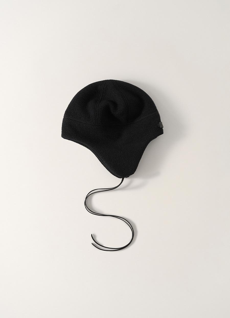 Wool earflap trapper (Black)