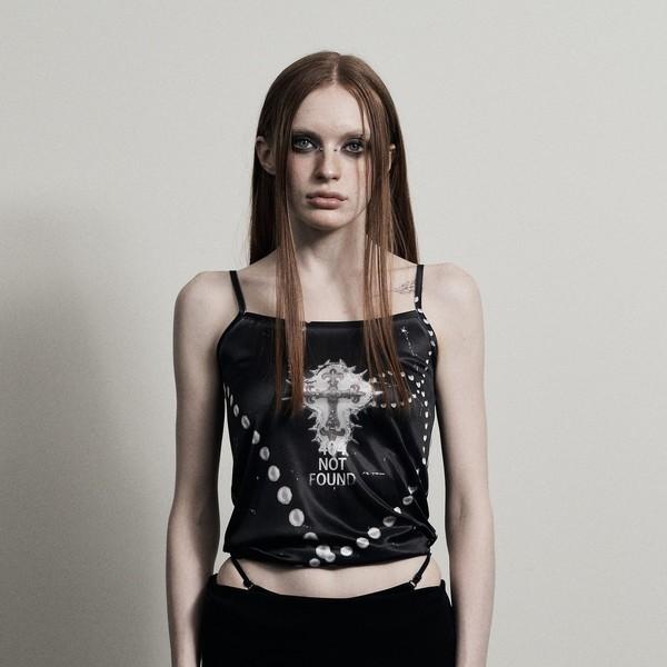 CROSS SLEEVELESS_BLACK