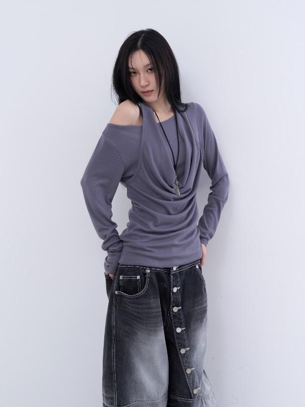 two way halter layered tee