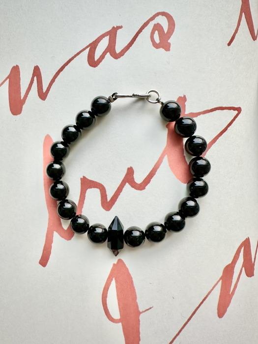 cavier onyx bracelet 캐비어 오닉스 투어말린 원석 팔찌
