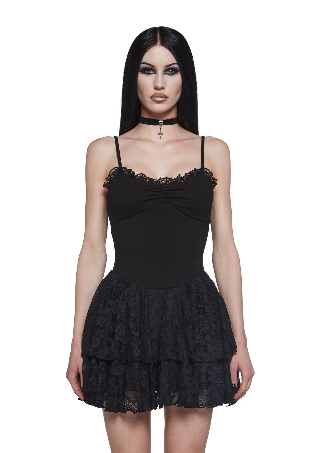 Captivating Horror Mini Dress - BLACK / XX-Small