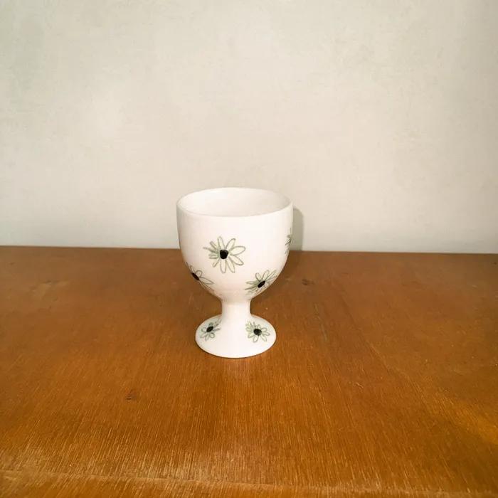 vintage flower mini wine glass(green)