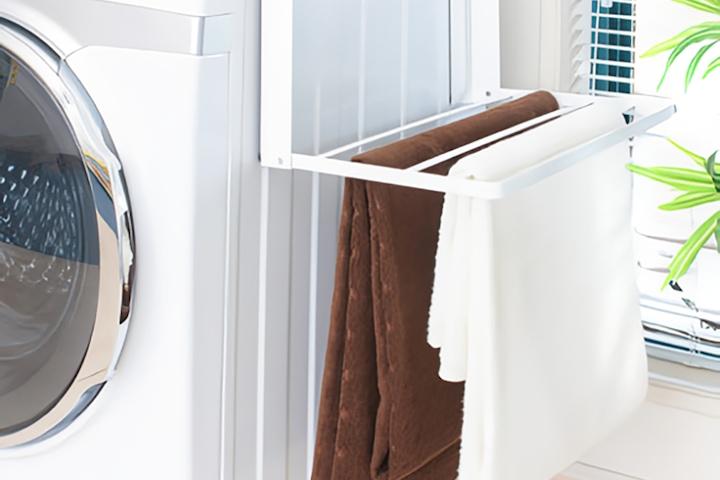 마그네틱 접이식 미니 빨래 건조대 세탁기 부착형 선반 양말 속옷 걸이 세탁실 수건 행거