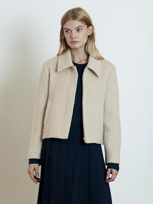 [Day-Wool] Hairy Zip-up Jacket