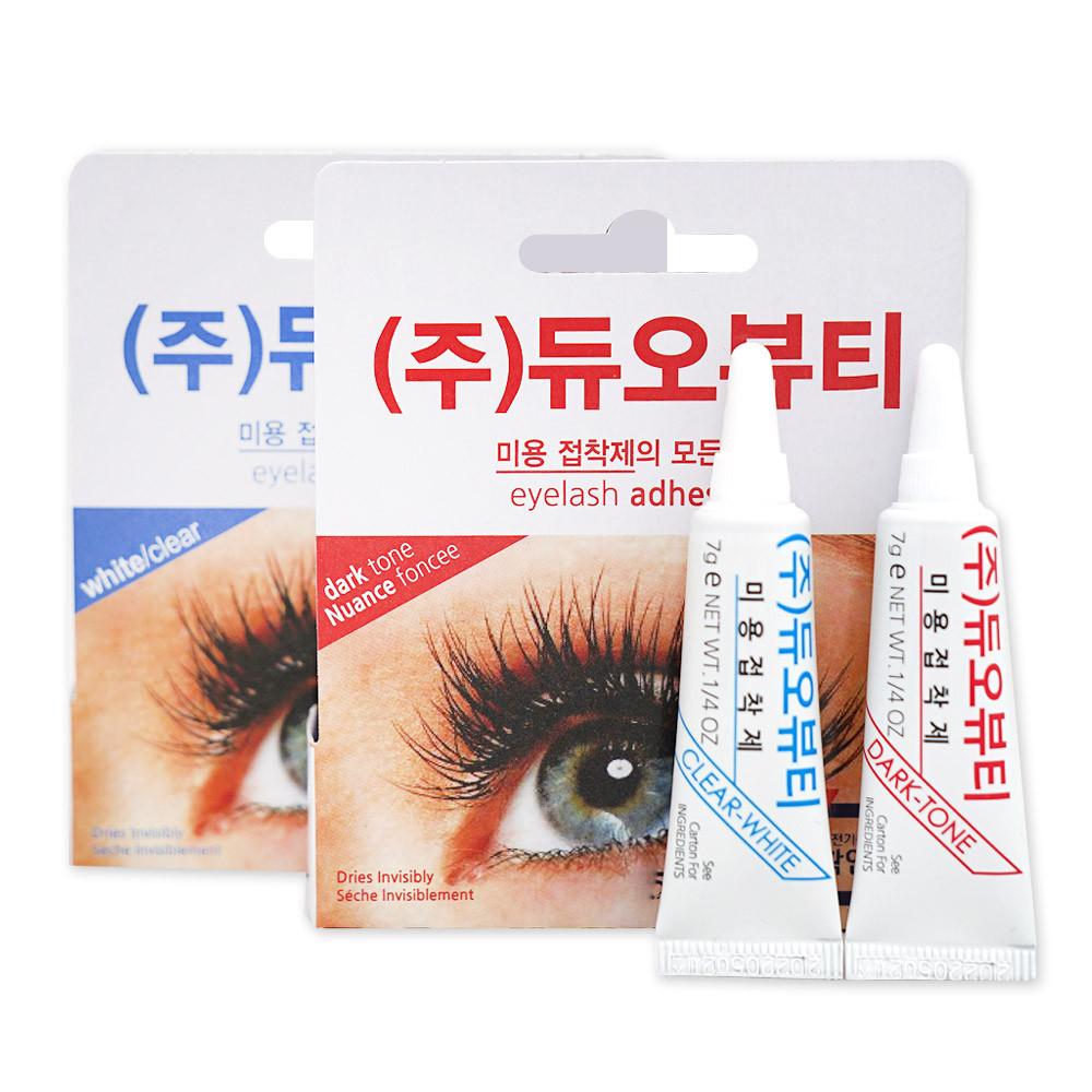듀오뷰티 풀 속눈썹풀 속눈썹접착제 글루 검정 투명 7ml : 밀키레이디