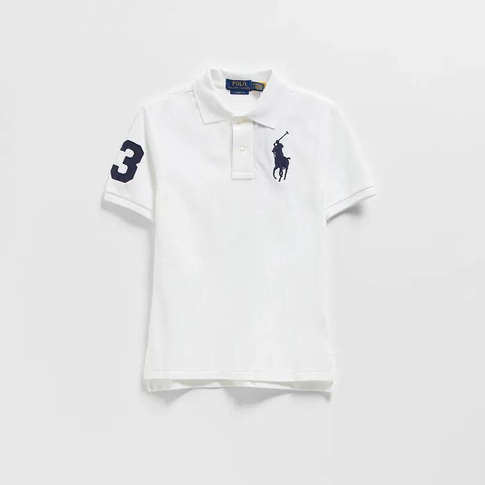 빅 포니 코튼 메시 폴로 셔츠 (WHITE) - 주니어