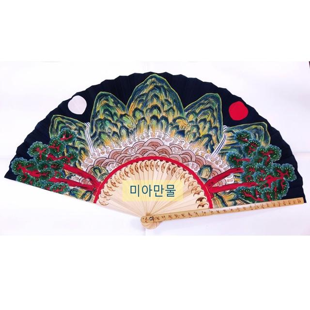 일월오봉도부채