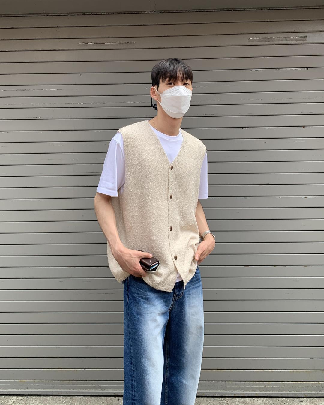 Ed gross hairly button vest