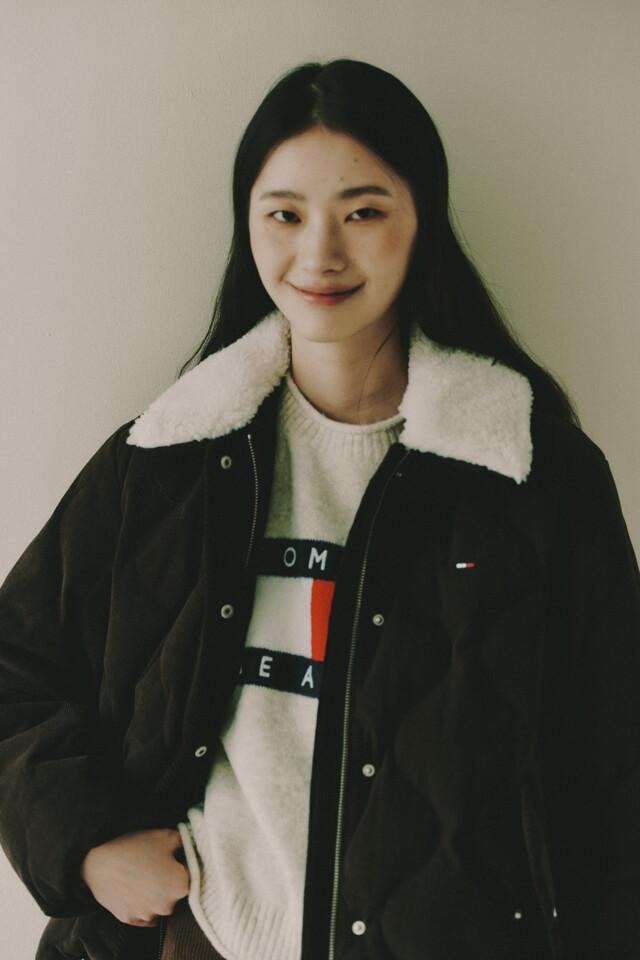 쉐르파 코듀로이 다운