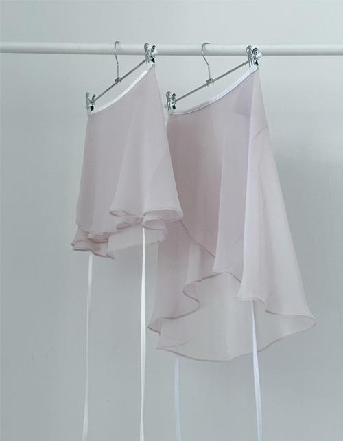 쉬폰스커트-애쉬핑크