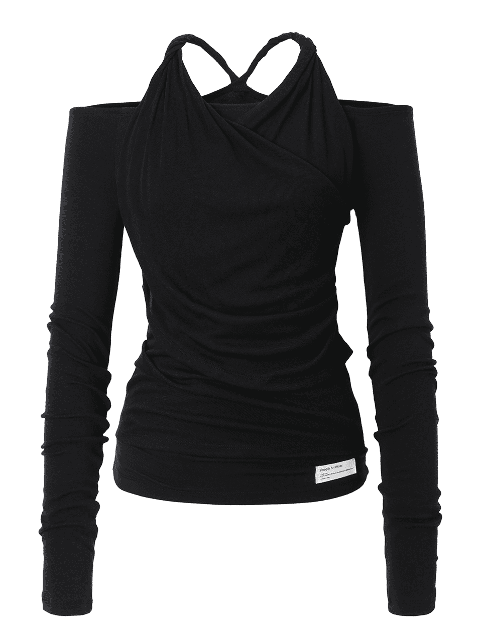 [2nd Reorder] Double Layered Halter Top (black)