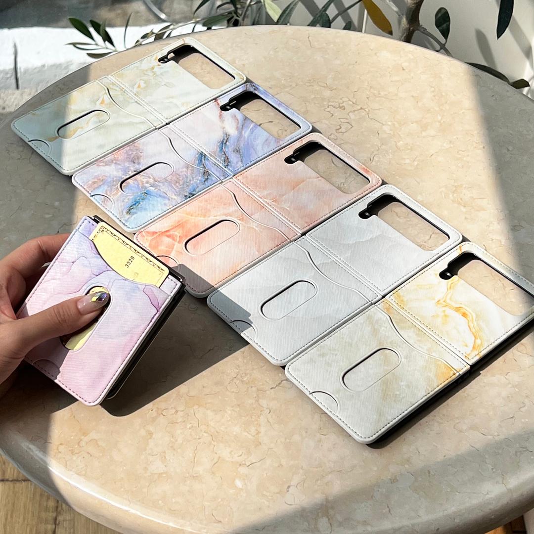 Z플립 가죽 카드 마블케이스
