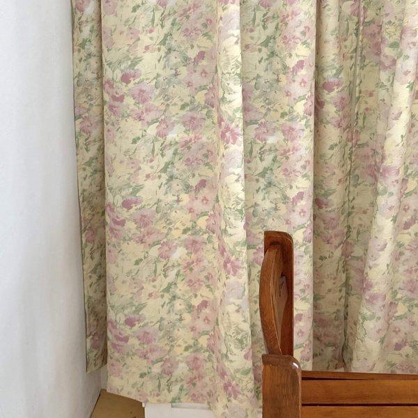 lime lilac floral fabric