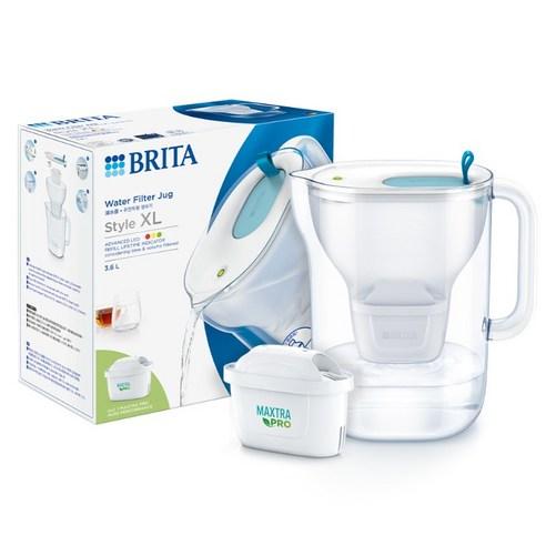 브리타 정수기 스타일 블루 XL 3.6L + 한국형 필터 세트 Style XL Blue - 정수기 | 쿠팡