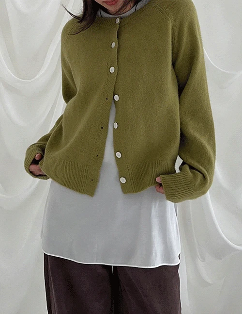 코어드 울 가디건