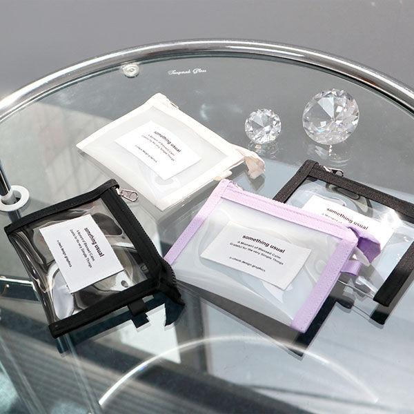 오첵 데일리 투명 카드지갑 썸띵유즈얼 동전지갑 카드홀더