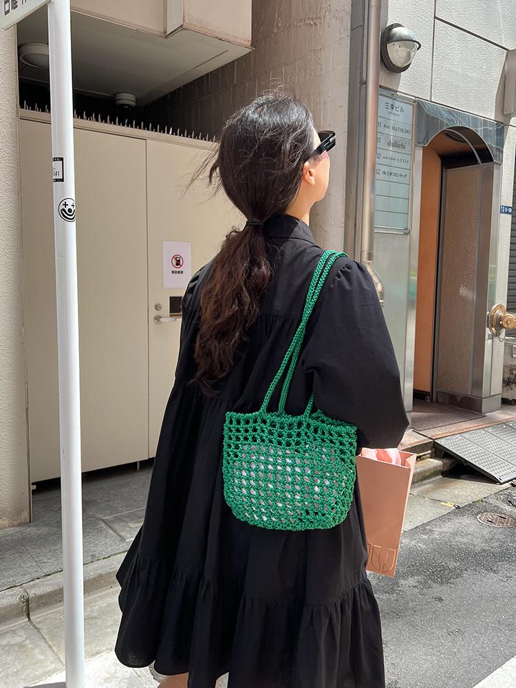 DIY 아임낫레더 웬즈데이 네트백 코바늘 뜨개질 동영상 패키지