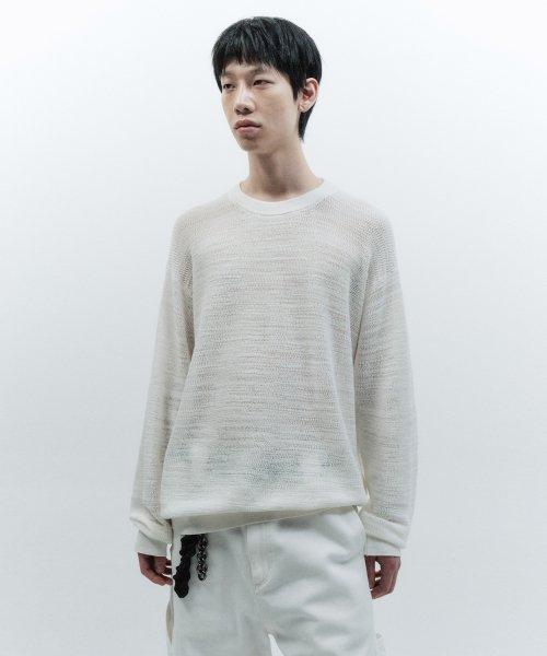 라이트 쉬어드 니트 OFF WHITE
