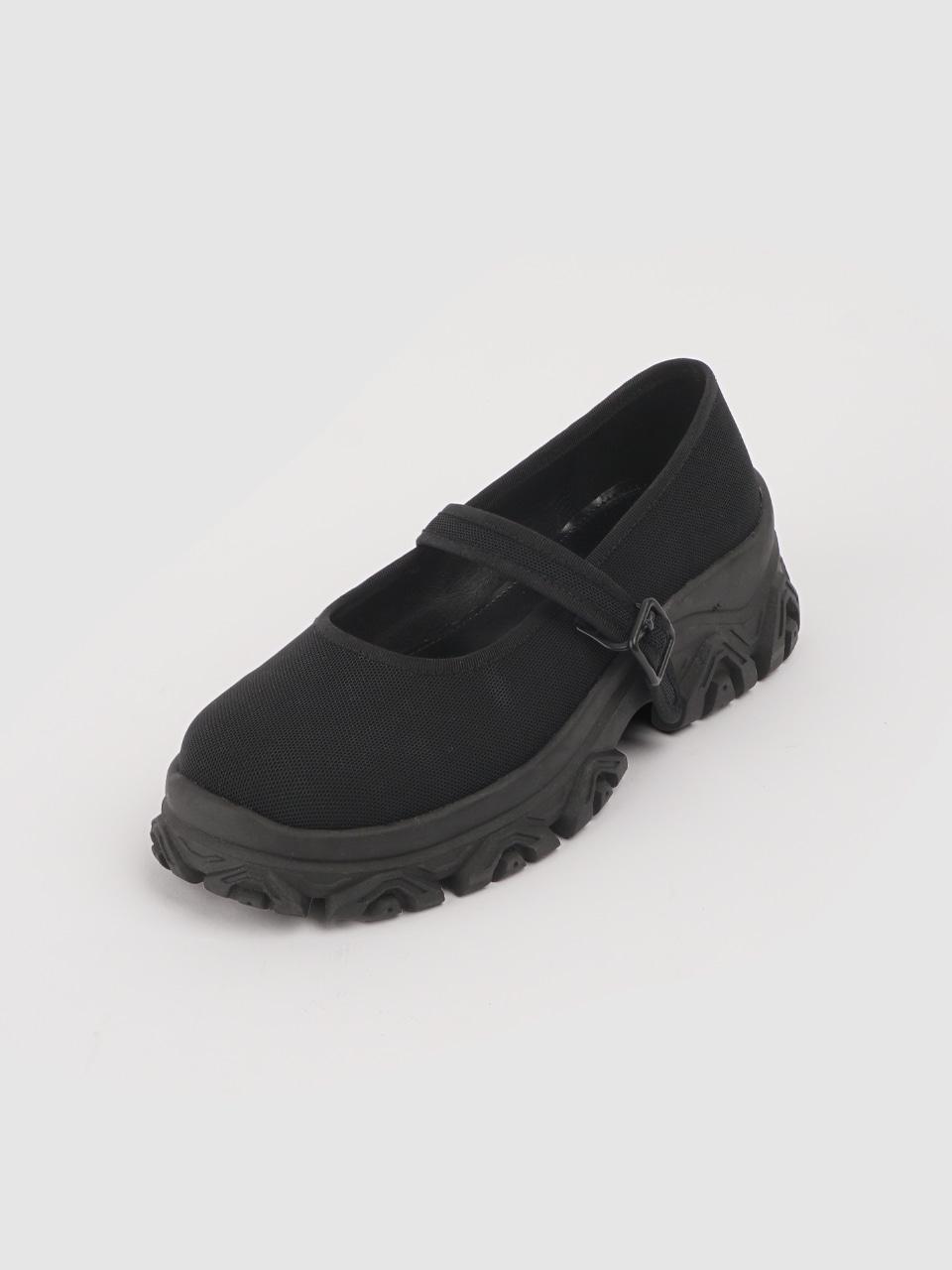 [PRE-ORDER] Rough maryjane loafer (Black)