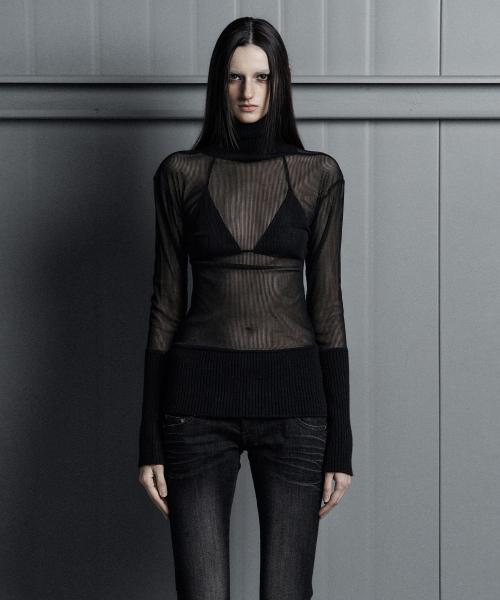 SHEER BANDED KNIT
