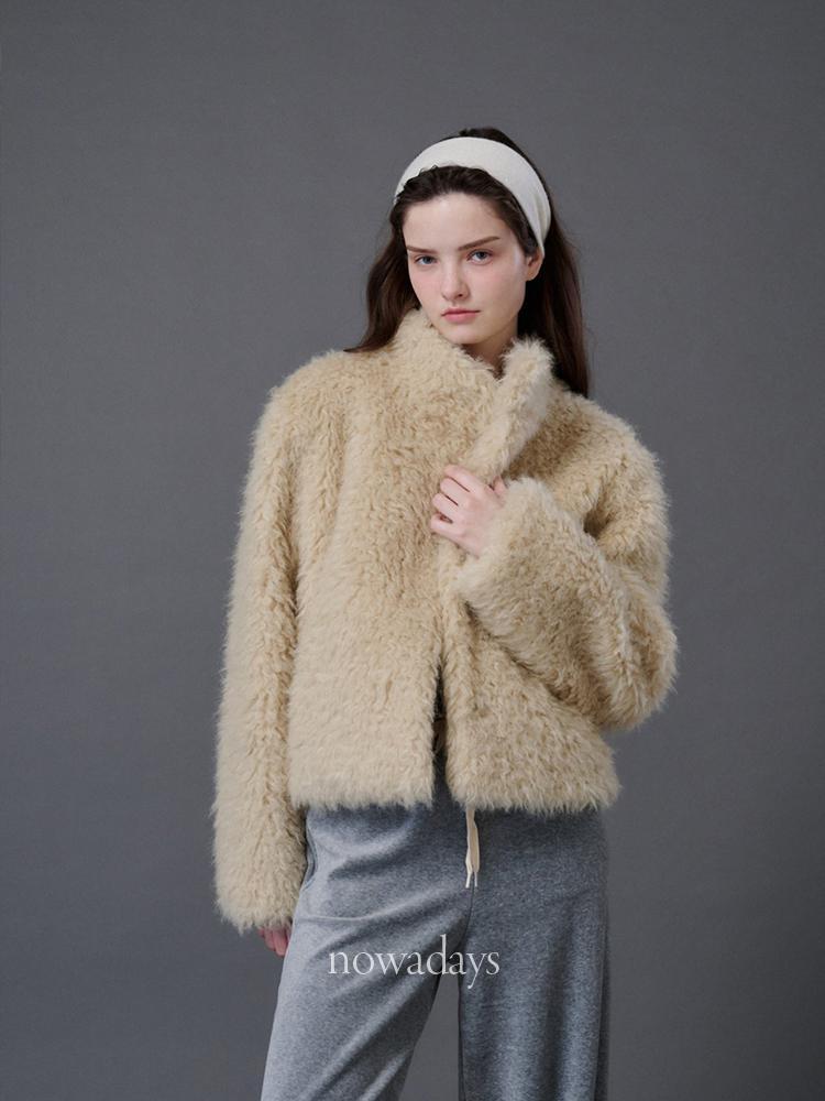 나우어데이즈 (재진행) forest 포레스트 레오 울 퍼 자켓 카라 하이넥 싱글 jk (4col)