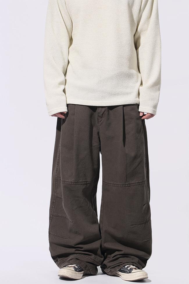 Incision Curved Balloon Pants [3color]