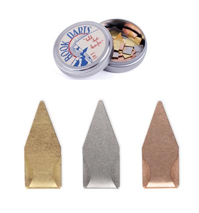 북다트 북클립 책갈피 Book Darts 50 Count Tin Mixed