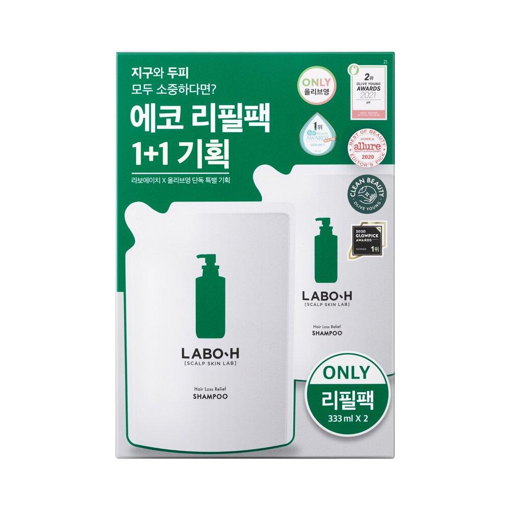 LABO-H Scalp Strengthening Shampoo Hair Loss Care Refill 333mL*2 | OLIVE YOUNG Global